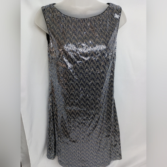 White House Black Market Gray Sheath Mini Dress (#384) - Picture 1 of 7